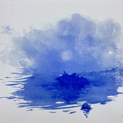 La Barca Acquerello monocromatico